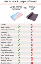Load image into Gallery viewer, June &amp; Juniper Foldable Travel Yoga Mat - Ocean Breeze